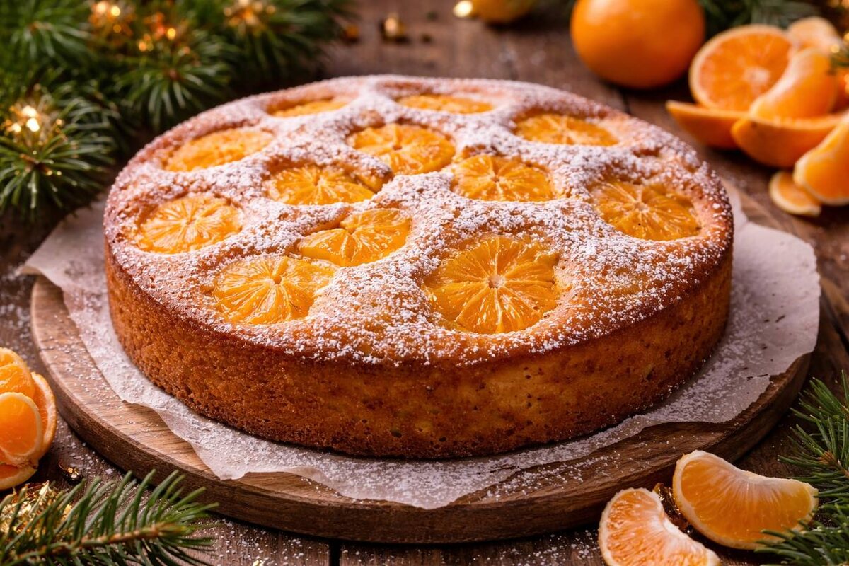 Зачем стоит попробовать этот мандариновый пирог на Новый год