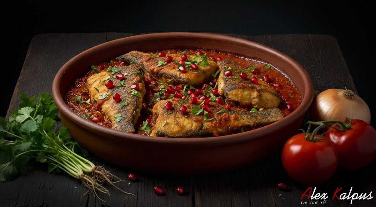 Грузинская жареная рыба в уникальном орехово-томатном соусе: кулинарный шедевр
