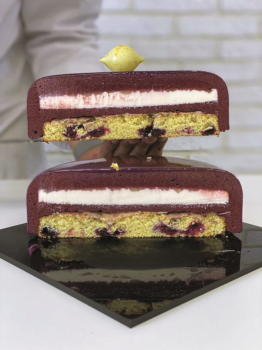 Нежный муссовый торт с черникой и лимоном